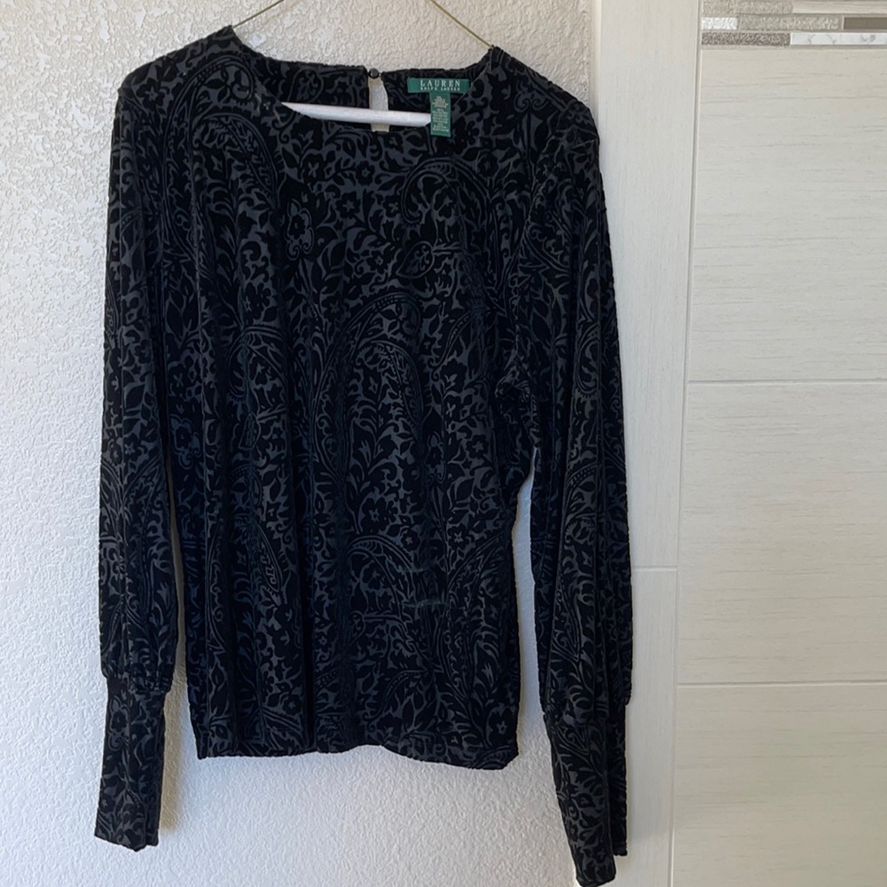 Lauren Ralph Lauren velvet top XL